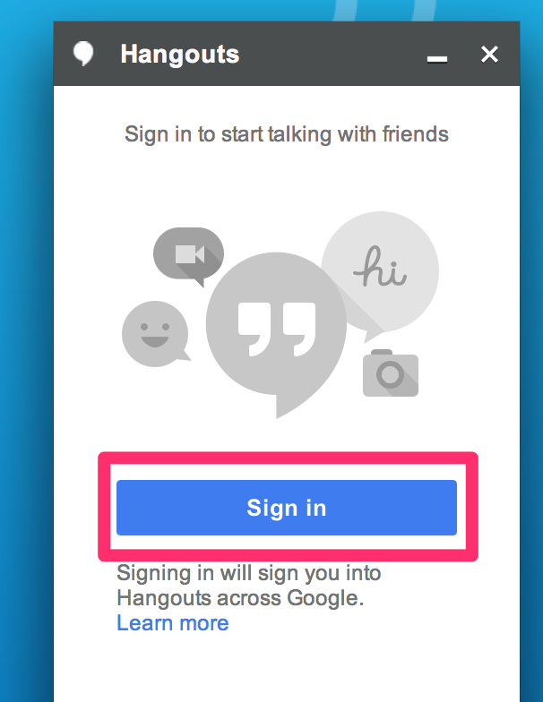 how to sign in to google hangouts